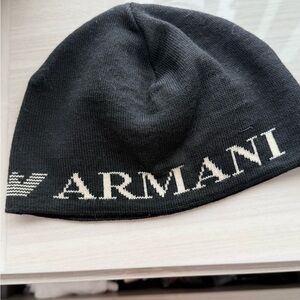 Emporio Armani Black and White Beanie
